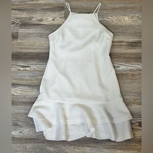 Gianni Bini Dress: Halter Size Medium White Party Bridal Cocktail Shower Dress